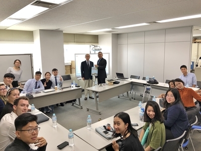 Professor Mitsuru and Students at Waseda University.