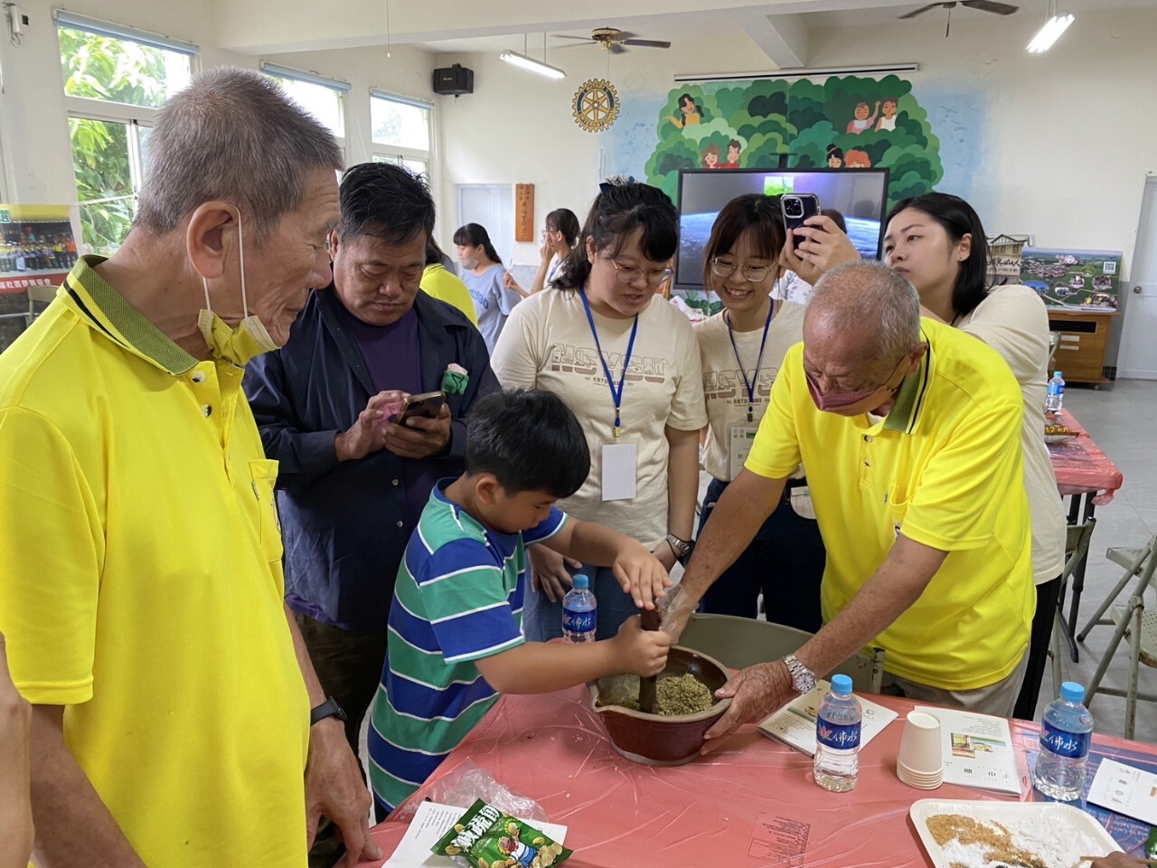 Students and residents working together in hands-on community activities
