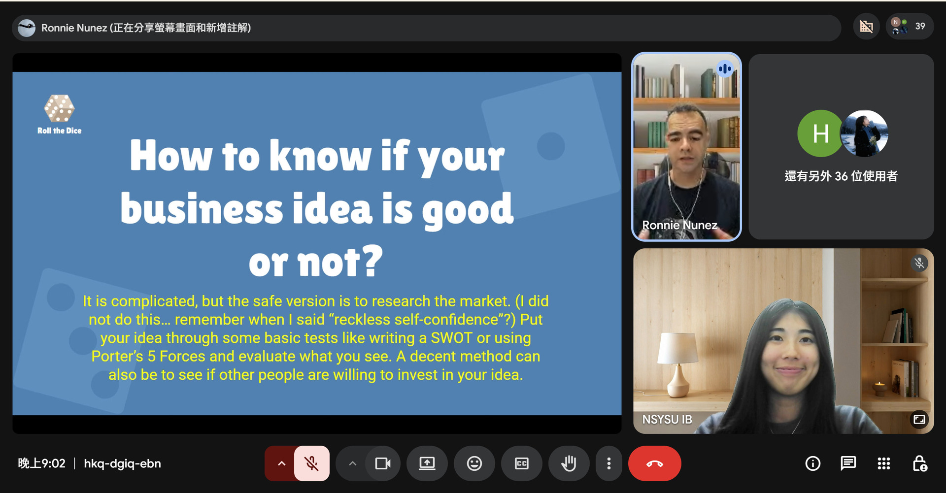 Ronnie answered questions from studentsImage