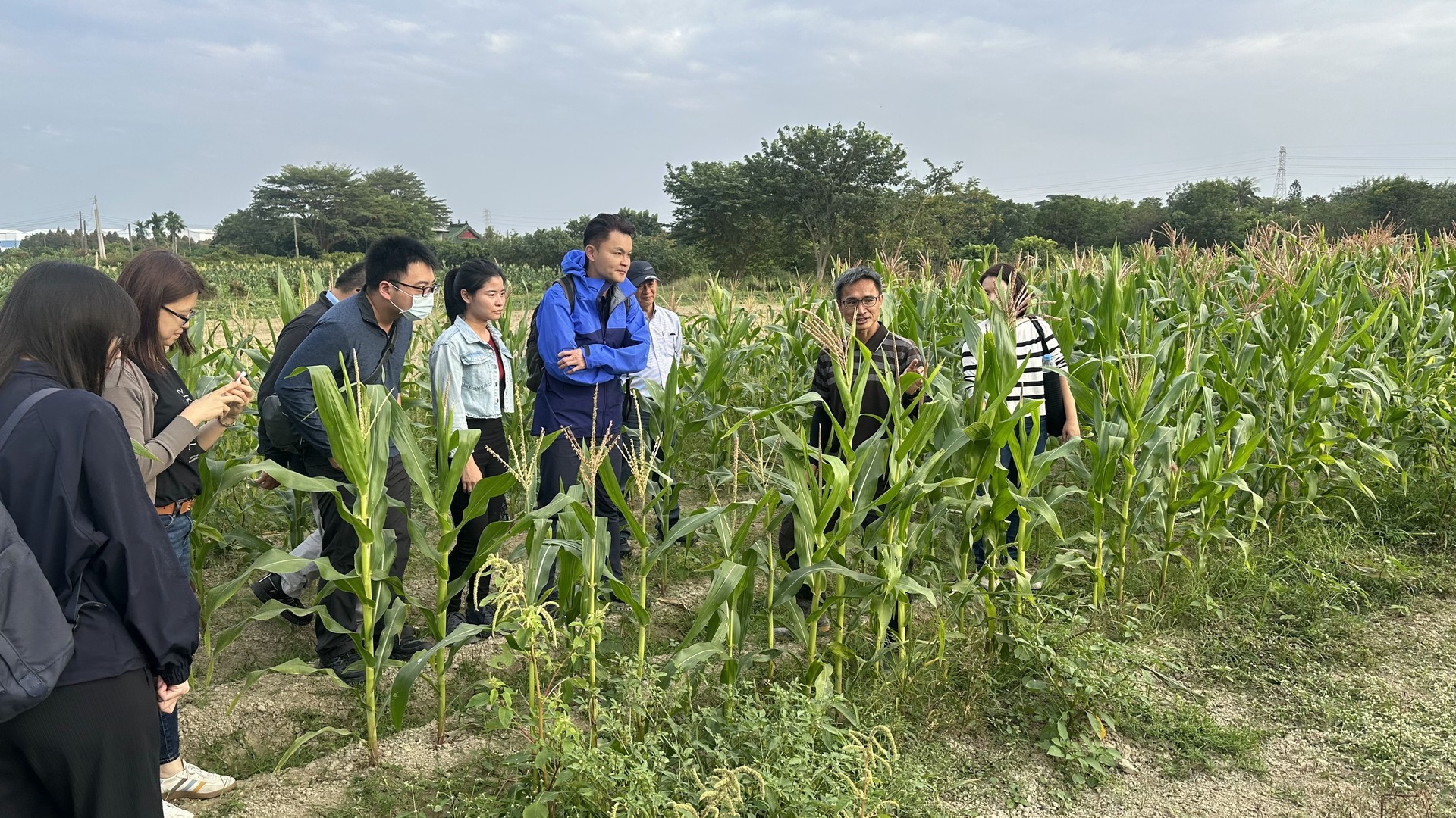 師生走入有機農園，體驗作物採收並理解與土地共生的永續農業方式。圖片