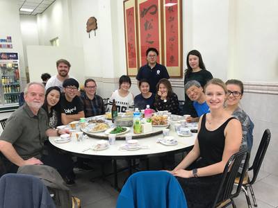 Patrick Liu hosted a welcome lunch with professor from Uvic.