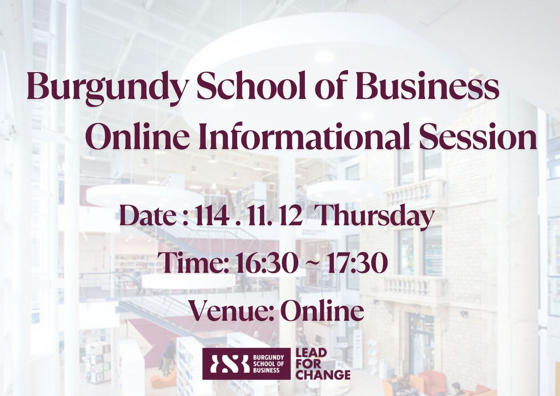 2025 Burgundy School of Business 法國勃艮第高等商學院交換暨雙學位說明會(線上)圖片