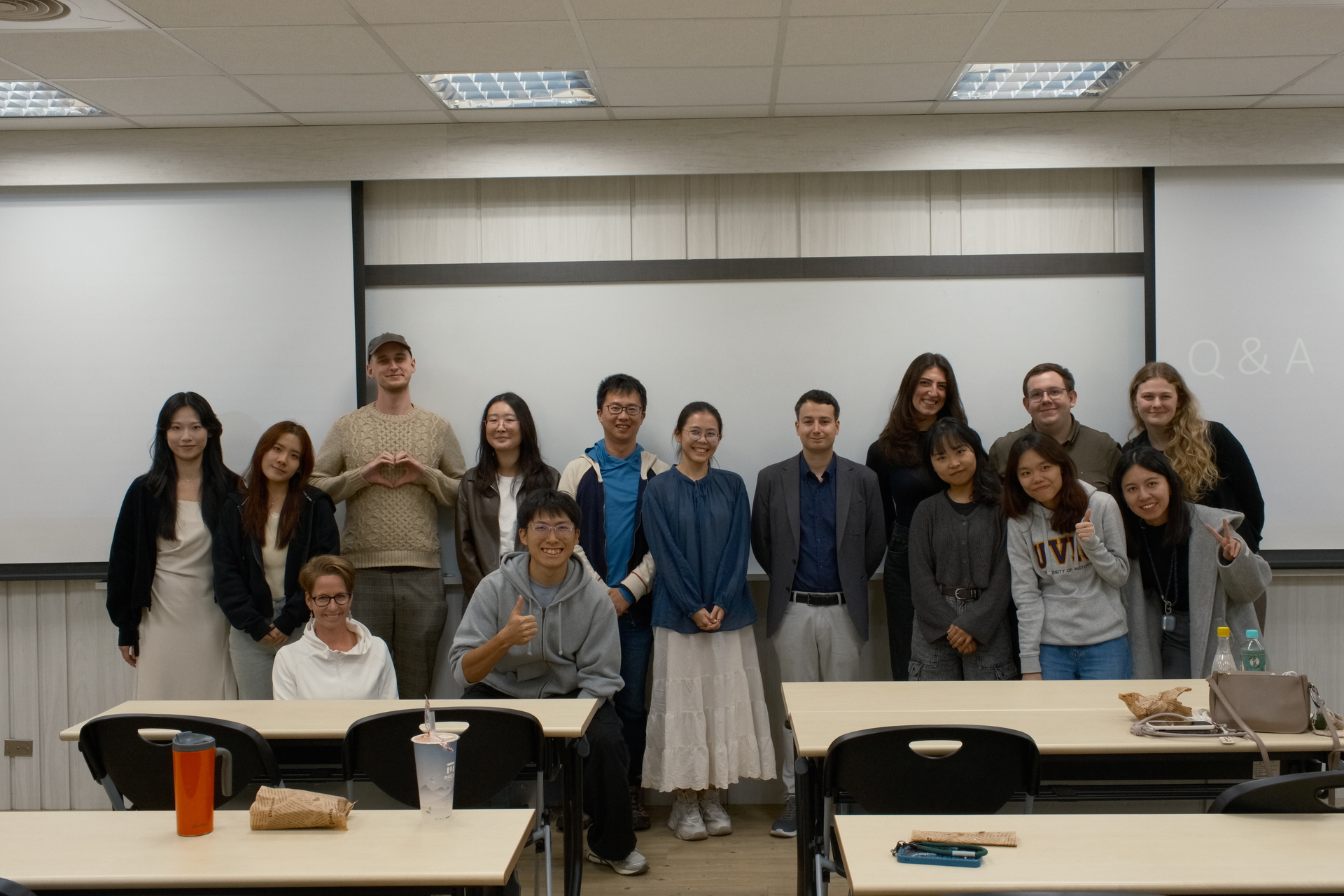 Group photo with students and the guest speaker at the end of the sessionImage
