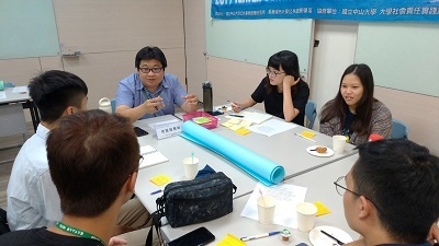 公事所謝政勳助理教授與學生討論地區發展圖片
