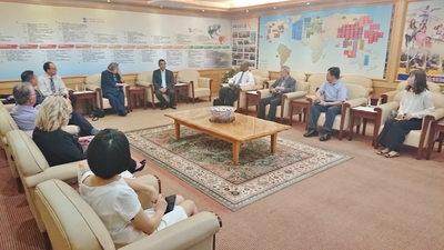 Representatives from the University of California, Riverside visiting NSYSU.Image