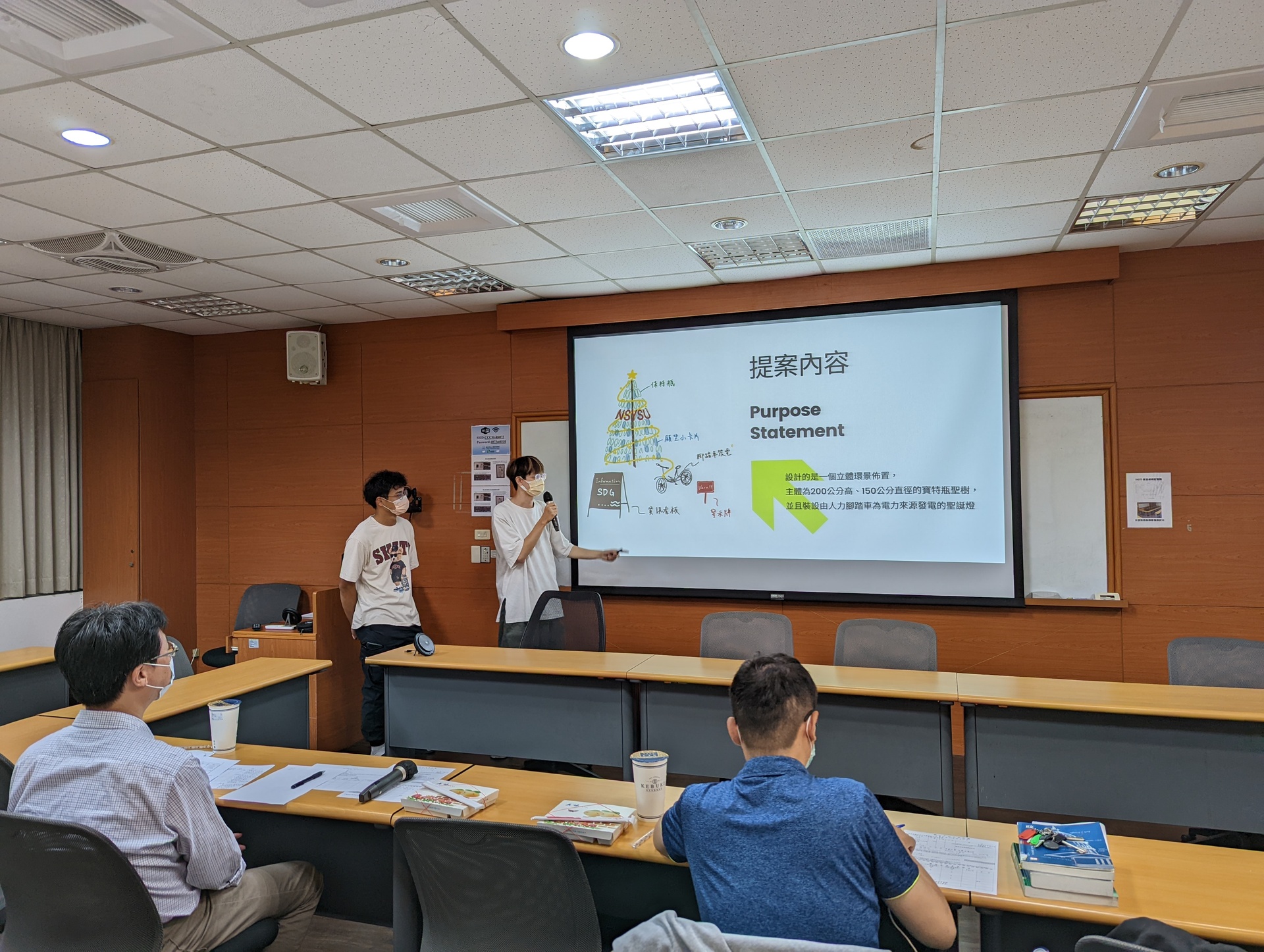 隊伍「若不是你突然闖進我生活」設計用腳踏車發電的聖誕樹。圖片