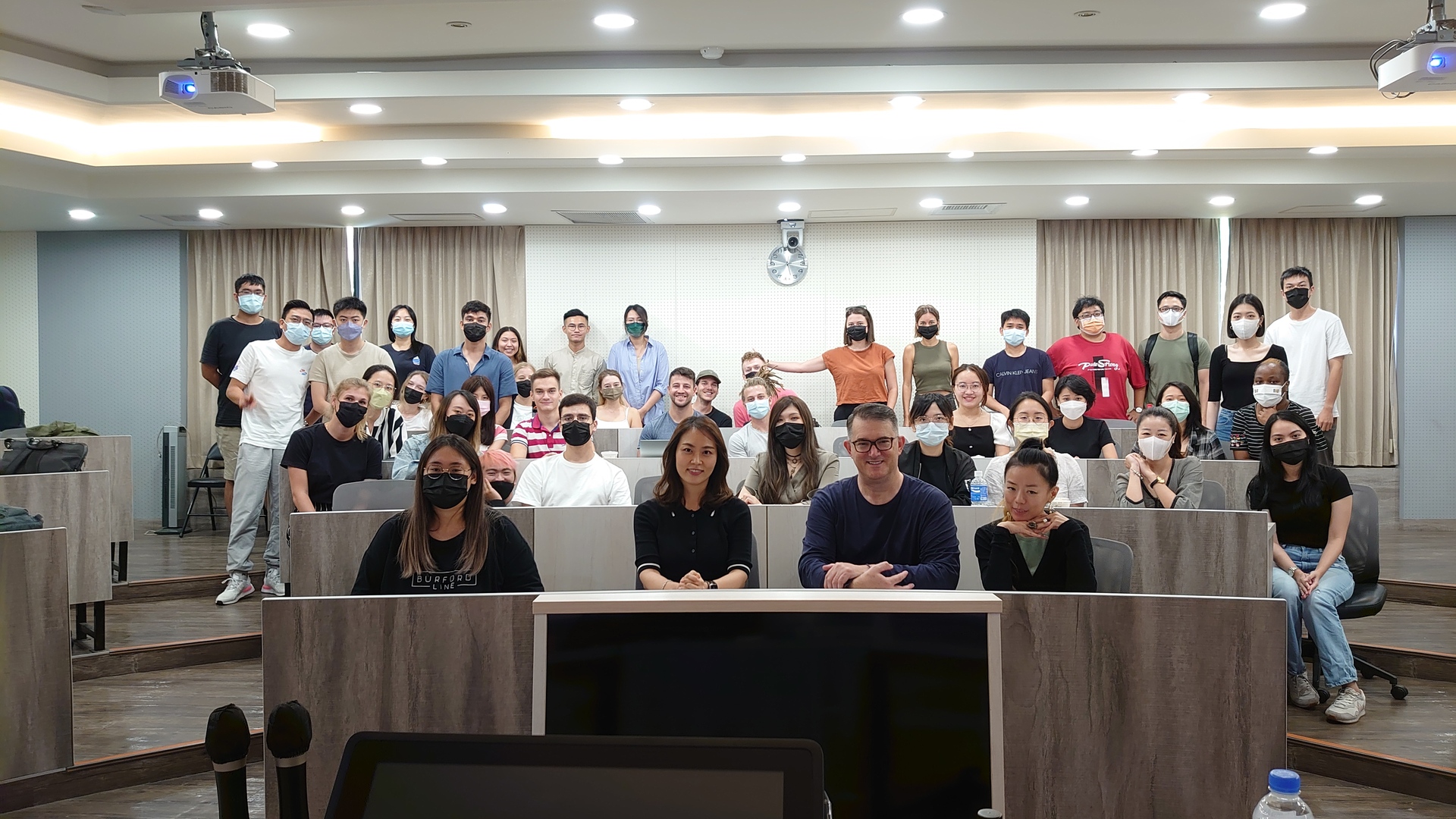 Professor Jeeyeon Kim and IB505 students with Mr Kirk JamesImage