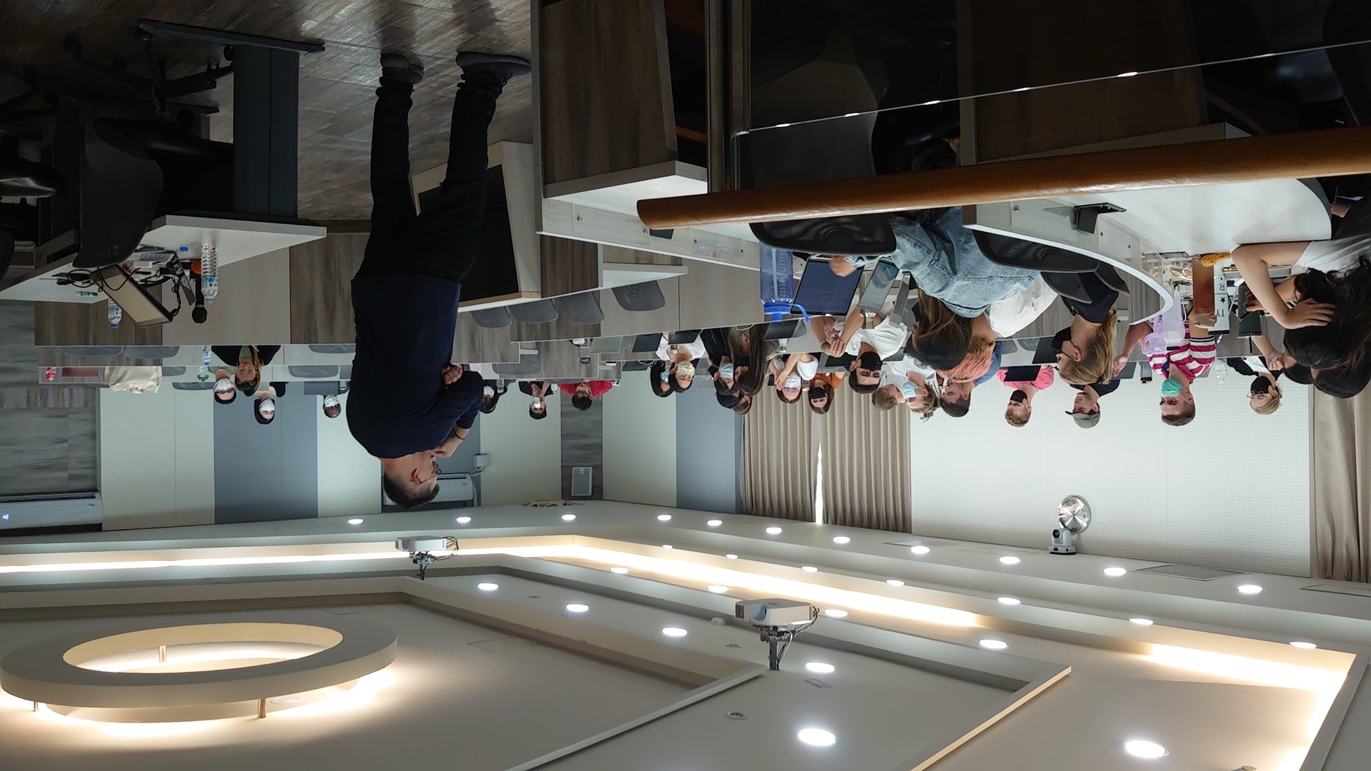 Mr. Kirk interacting with studentsImage