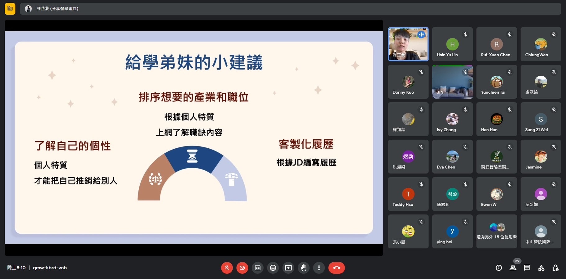 許芷菱學姊分享找實習的建議圖片