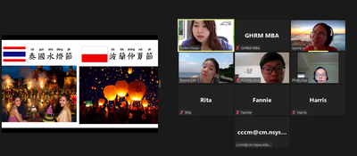 Ms. Yu-fen Xiao, a teacher at the Chinese Language Center, explaining the customs of sky lanterns in different countriesImage