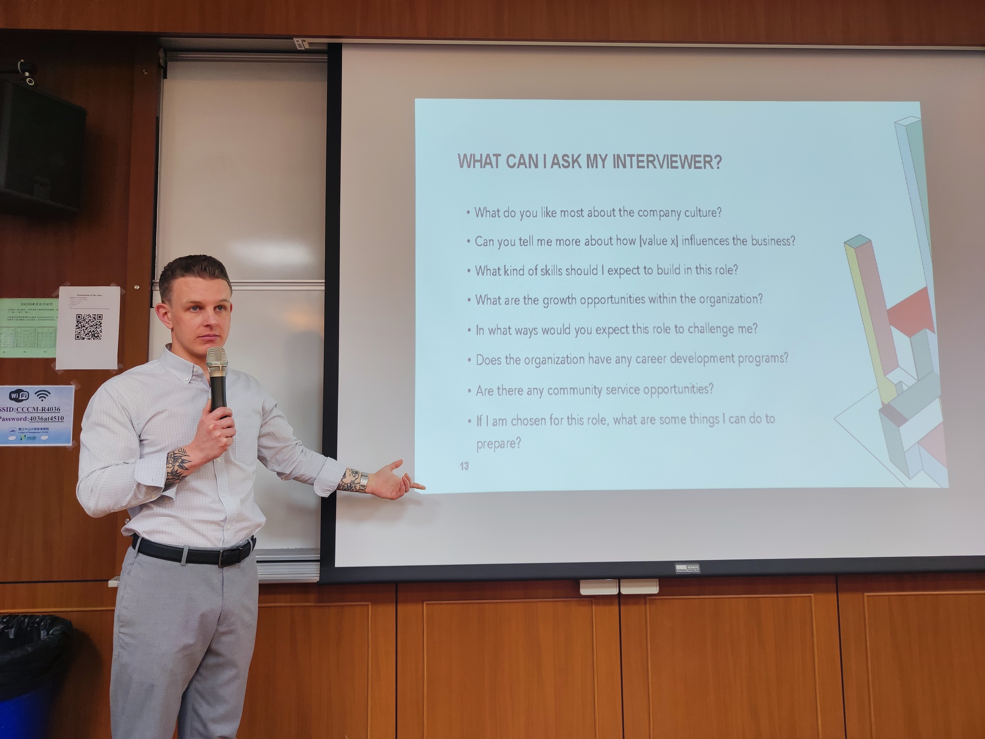 Matthew舉例說明對企業的提問圖片