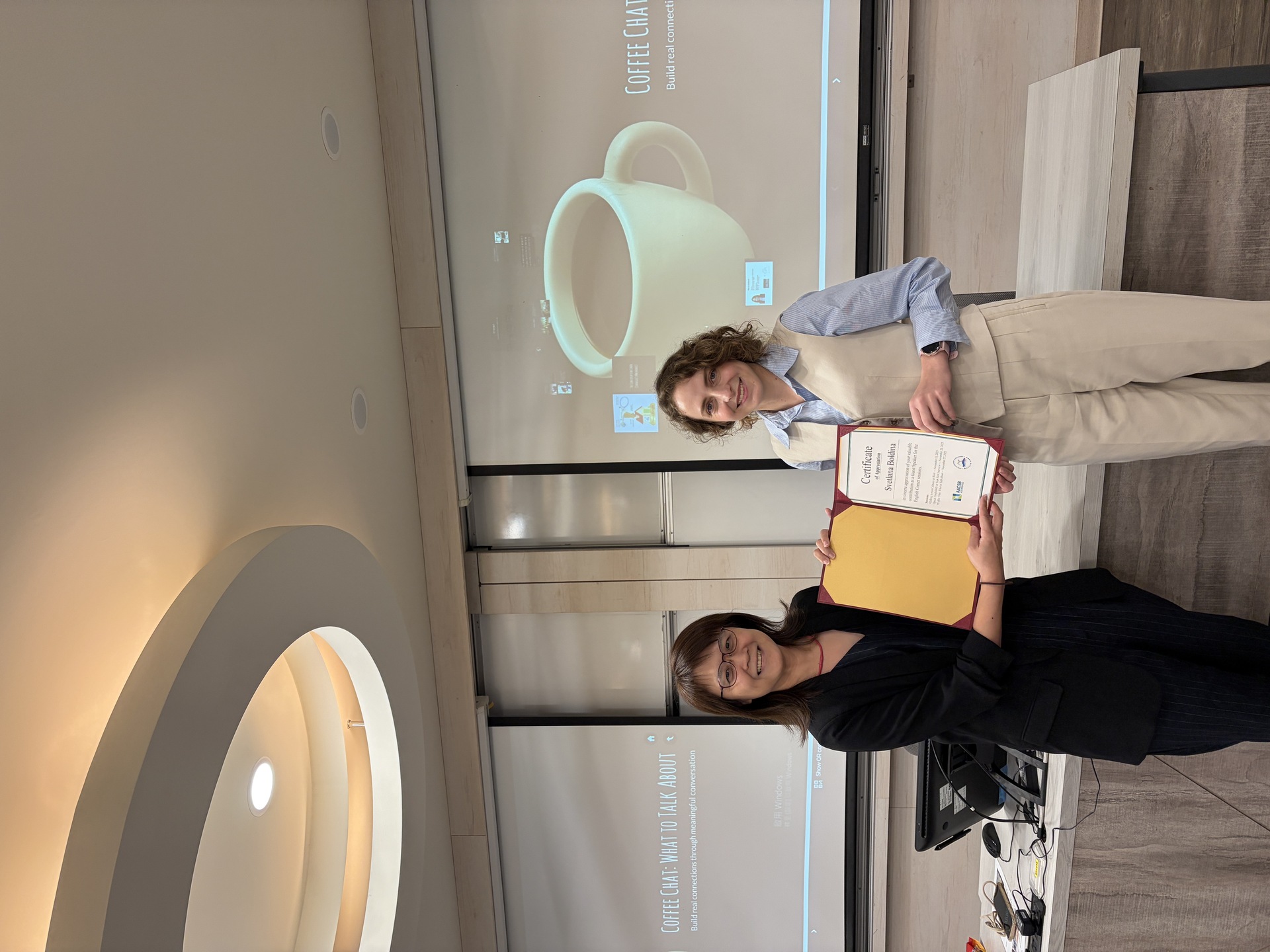 頒發感謝狀給講師圖片