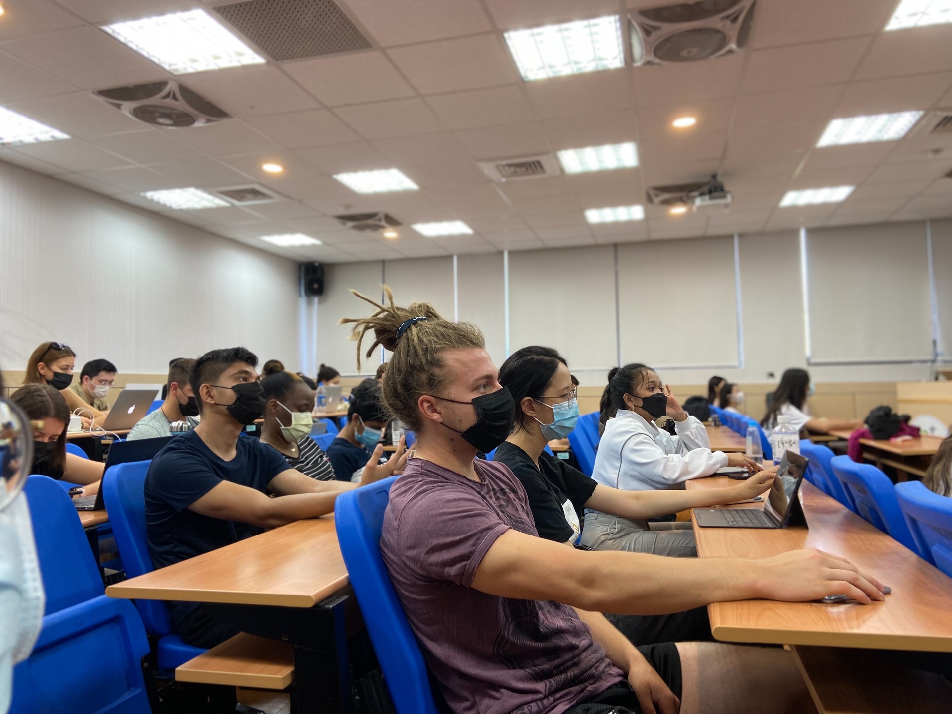 Students listening to the lectureImage