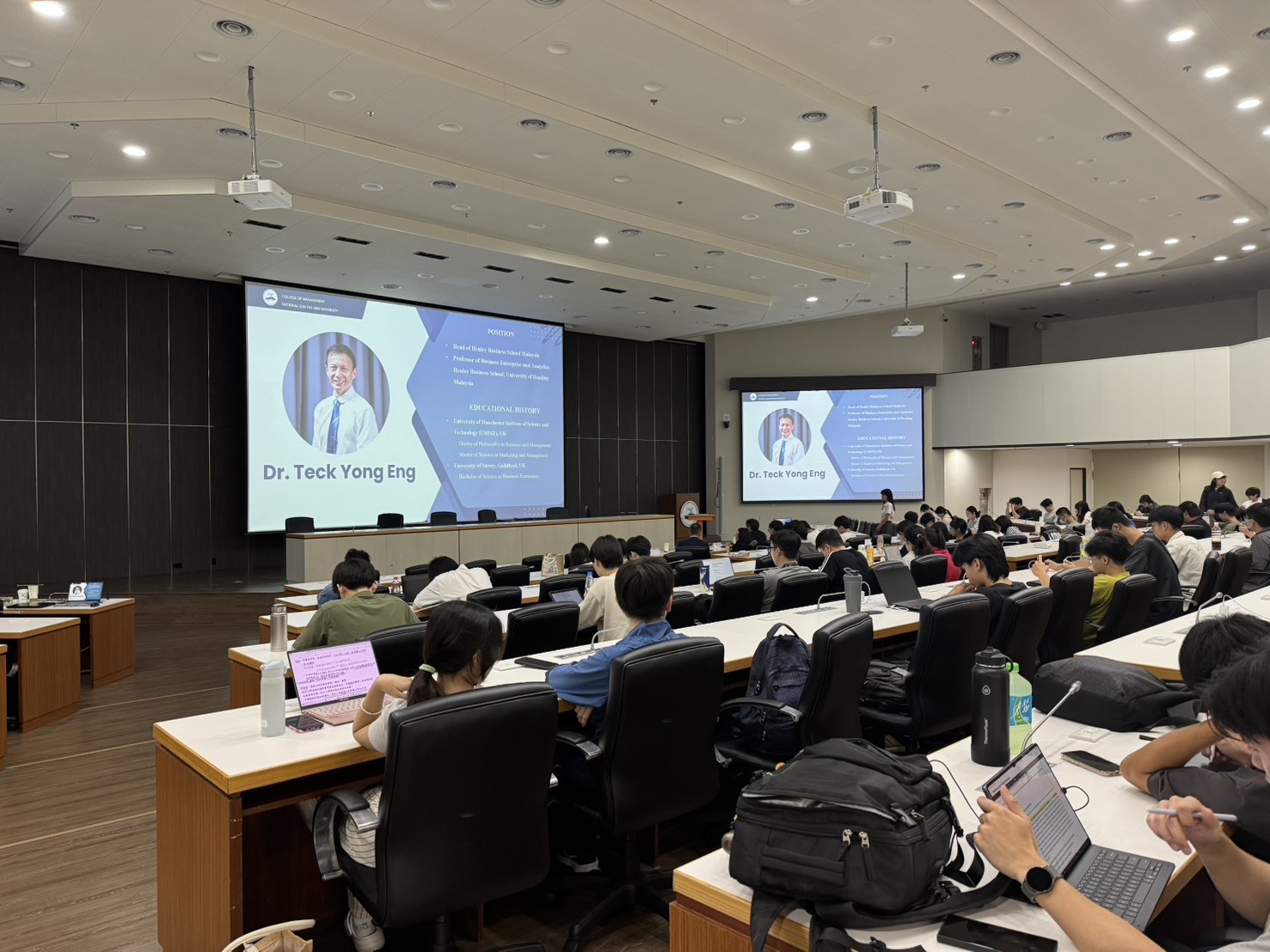 Host introduces Dr. Teck Yong EngImage